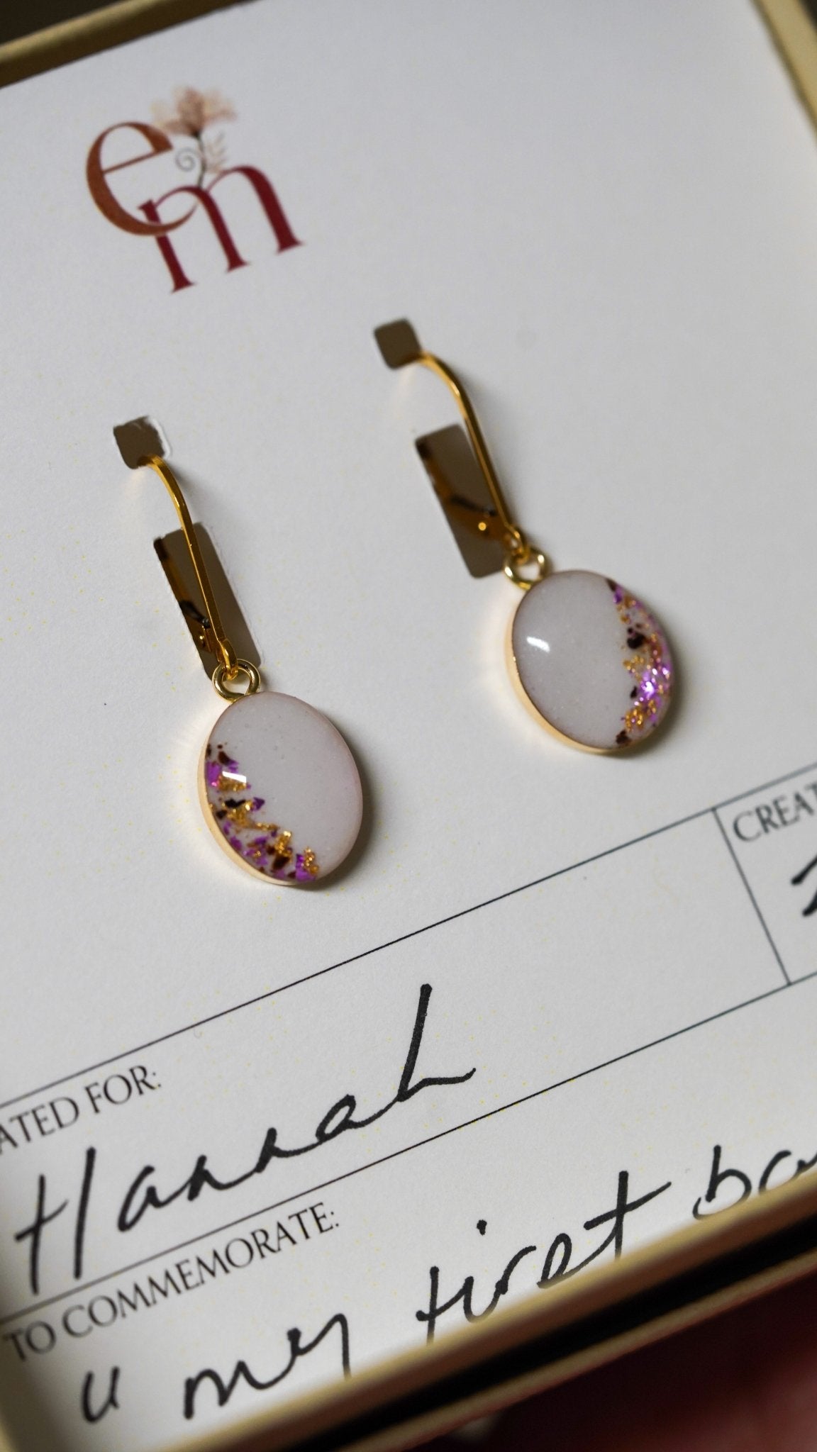 Oval Luna Earrings - Empowered Mama Jewelry