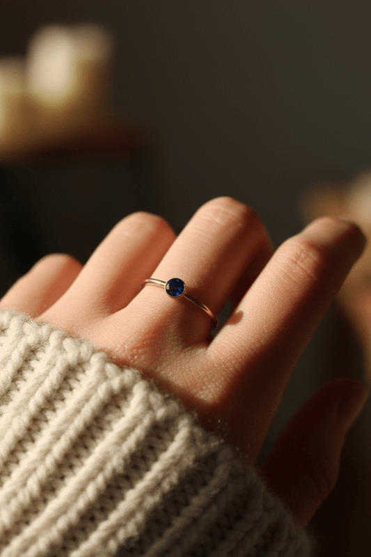 Birthstone Stacker Ring - Empowered Mama Jewelry