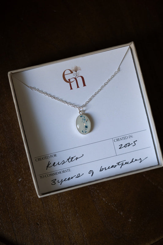 Oval Charm Necklace - Empowered Mama Jewelry