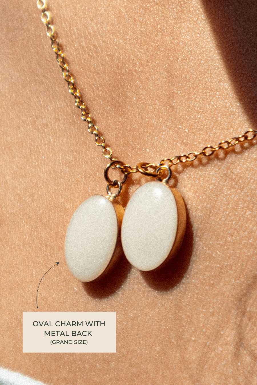 Oval Charm Necklace - Empowered Mama Jewelry