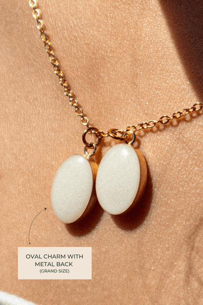 Oval Charm Necklace - Empowered Mama Jewelry