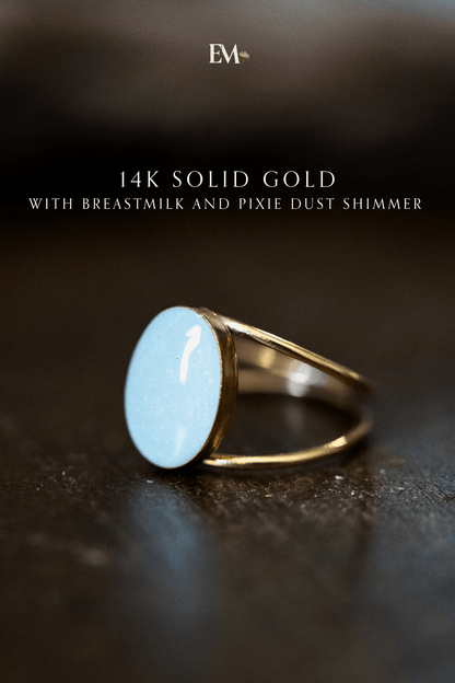 Oval Doble Luna - Empowered Mama Jewelry