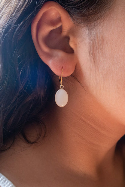 Oval Luna Earrings - Empowered Mama Jewelry