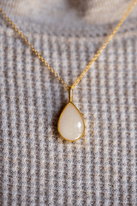 Pear Charm Necklace - Empowered Mama Jewelry